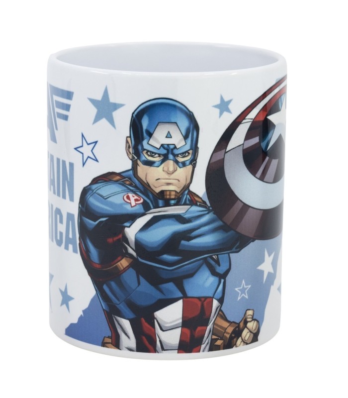 Caneca Cerâmica 325 ml Avengers Capitão América Escudo