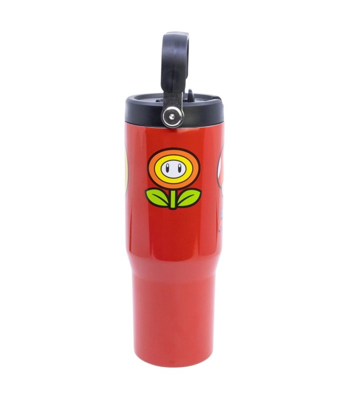 Copo Cool Térmico Inox com Asa 860 ml Super Mario