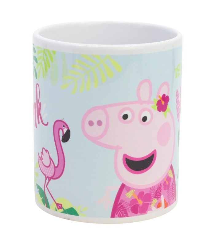 Caneca Cerâmica Peppa Pig 325 ml em Caixa Flamingo Rosa