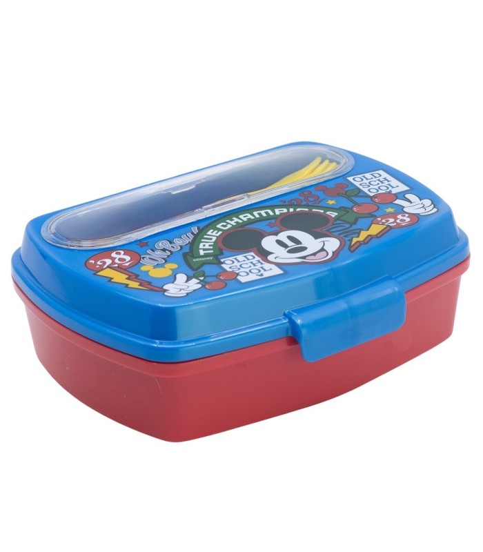 Mickey Mouse - Fiambrera Retangular com Talheres True Champions