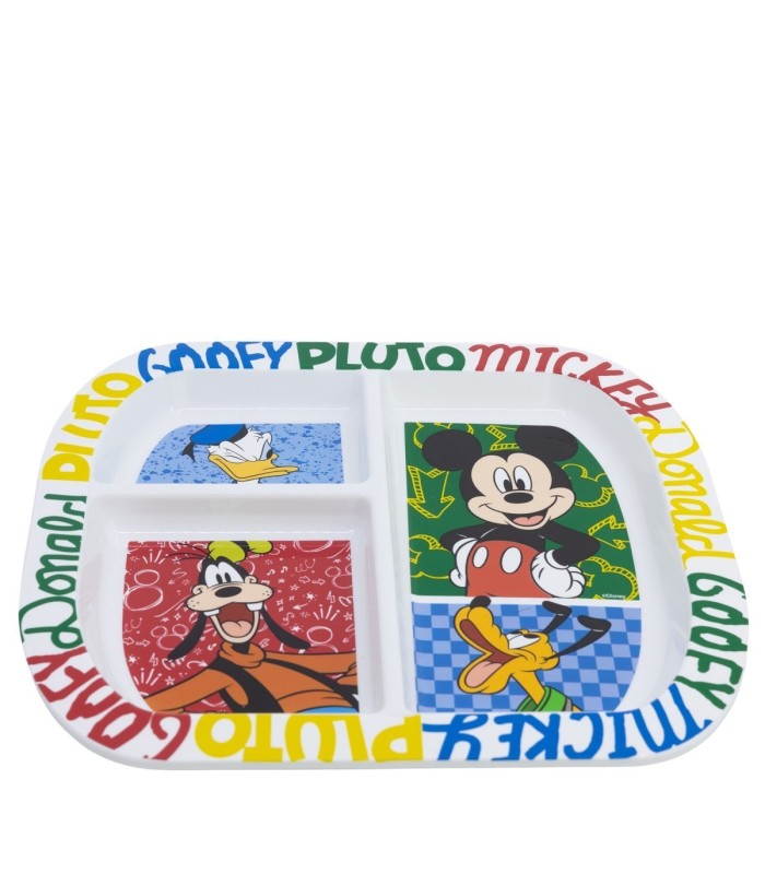 Prato Dividido Rectangular Mickey Mouse Divertido