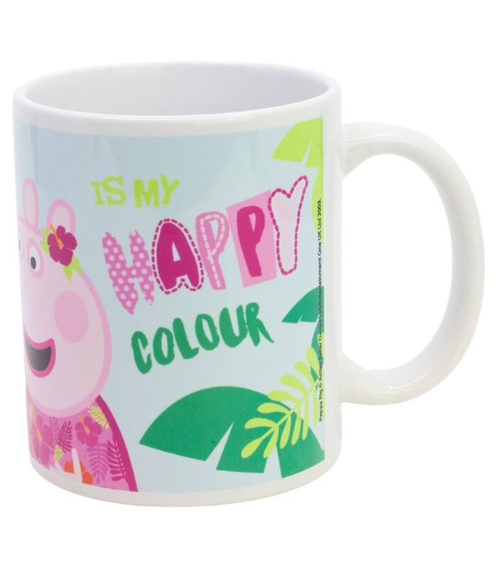 Caneca Cerâmica Peppa Pig 325 ml em Caixa Flamingo Rosa