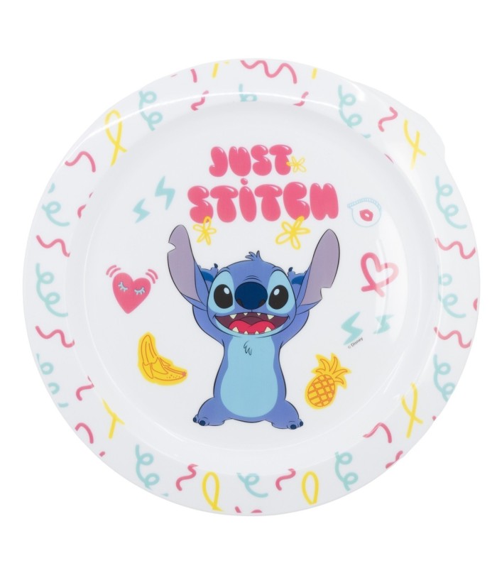 Prato Micro Stitch Palms - Prato Infantil Reutilizável
